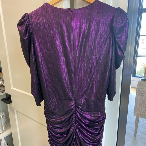 Adelyn Rae Ruiza Metallic Puff Sleeve Mini Dress - Picture 8 of 15